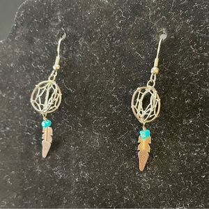 Sterling/Turquoise Dream Catcher Earrings